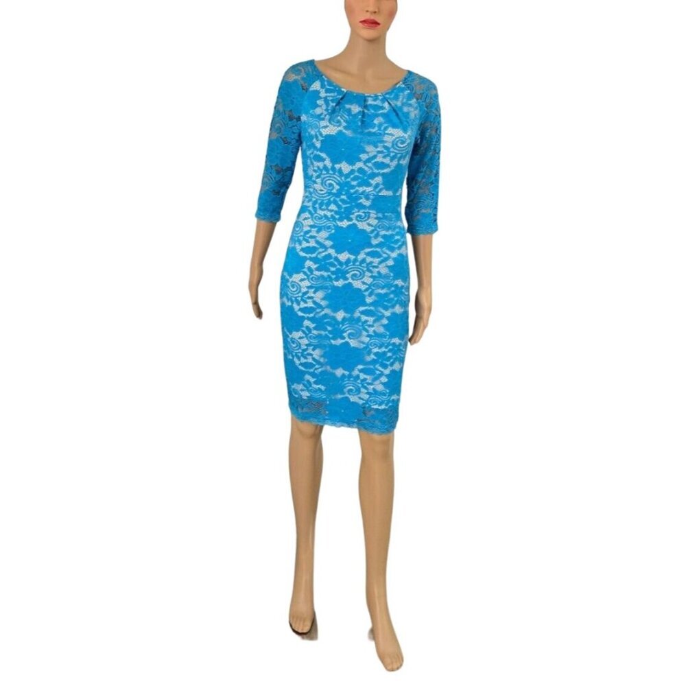 Fisoul Blue light Lace Dress Women’s Size S